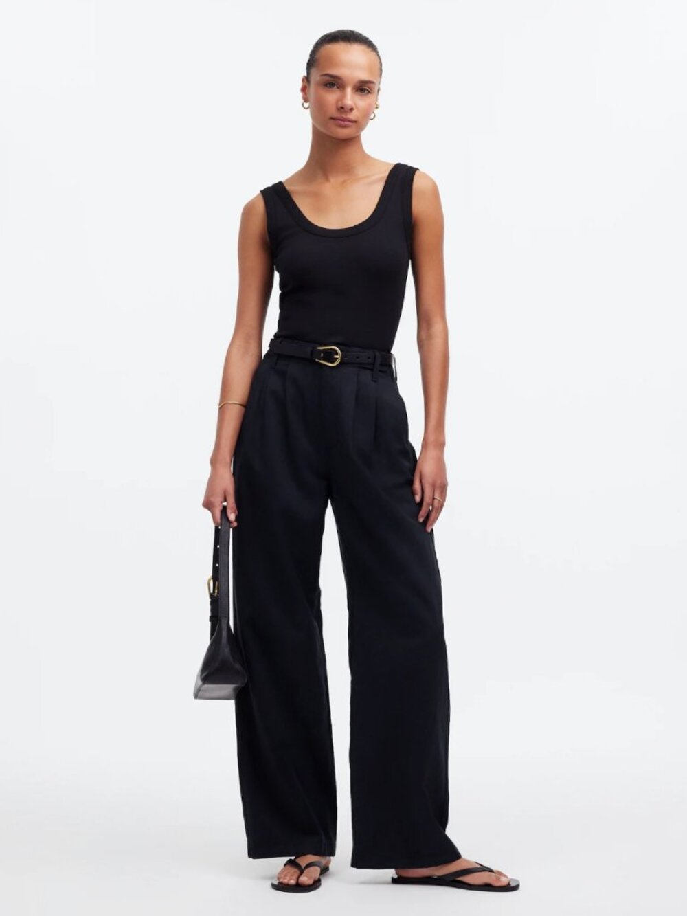 Black Madewell Wide-Leg Harlow Pant Size 8